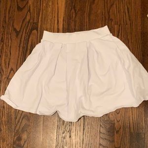white ASOS mini-skirt